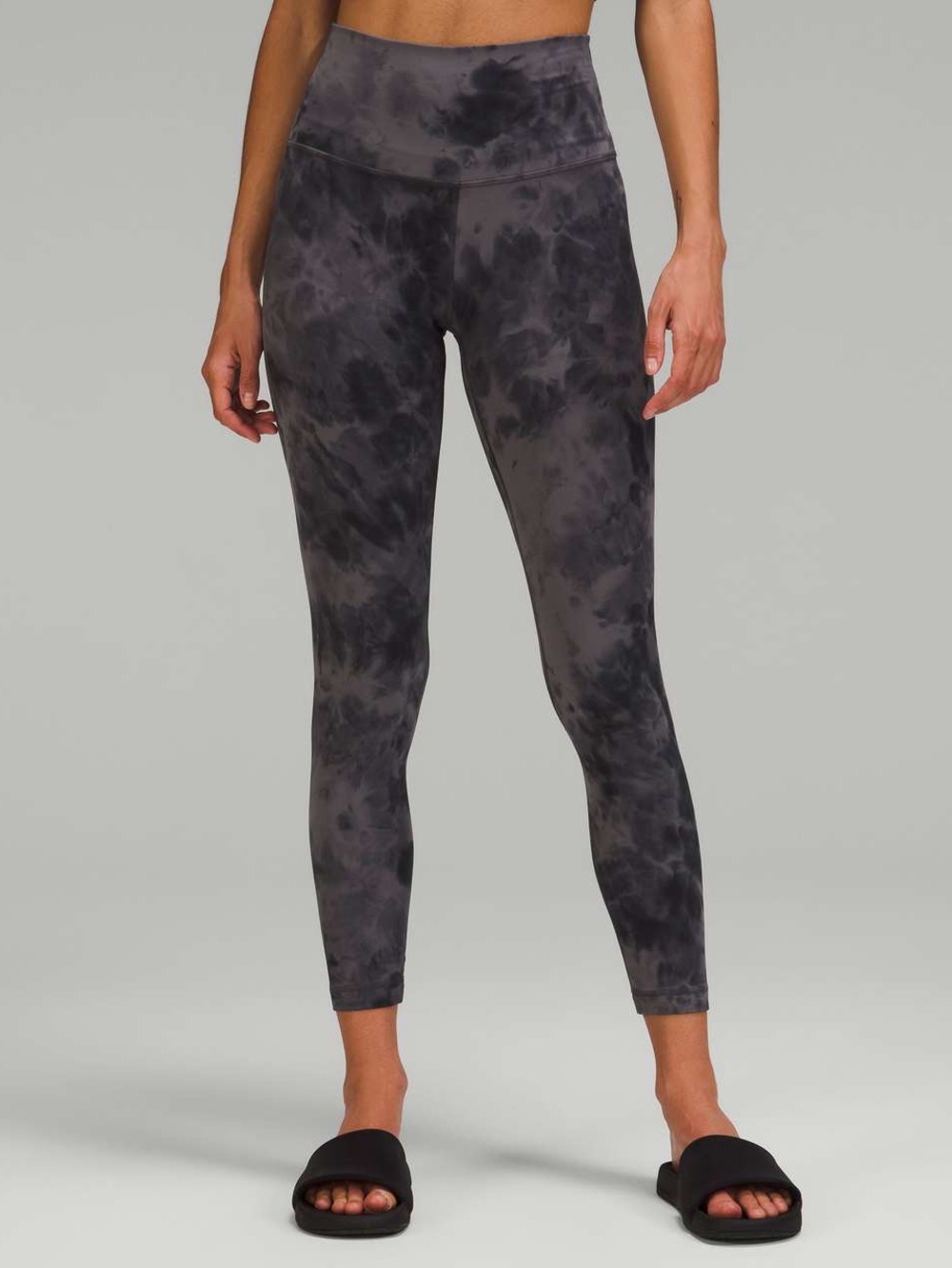 Lululemon Align Pant 25" in Diamond Dye Pitch Grey Graphite Grey Size 8